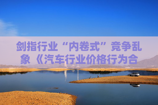 剑指行业“内卷式”竞争乱象 《汽车行业价格行为合规指南（征求意见稿）》引发行业广泛关注