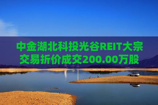 中金湖北科投光谷REIT大宗交易折价成交200.00万股