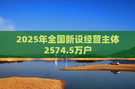 2025年全国新设经营主体2574.5万户