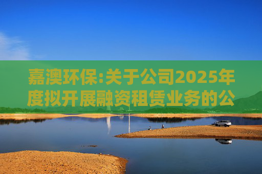 嘉澳环保:关于公司2025年度拟开展融资租赁业务的公告
