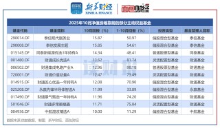 主动权益基金10月表现：80余只产品净值上涨超10% 泰信基金、同泰基金等旗下产品表现靠前