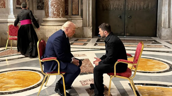 特朗普激烈冲突后首晤泽连斯基，重提对俄严厉制裁  第1张