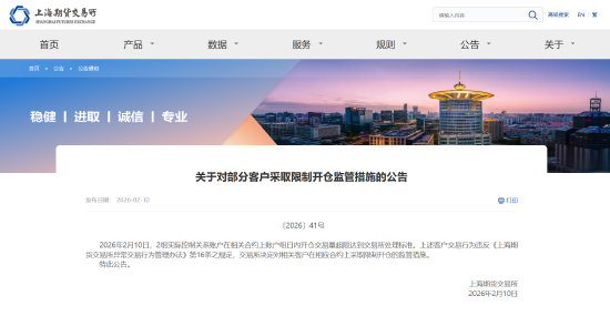 上海期货交易所：对部分客户采取限制开仓监管措施  第3张