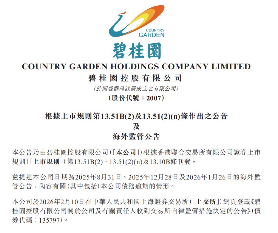 杨惠妍收到上交所纪律处分决定书！碧桂园最新公告，解释原因  第1张